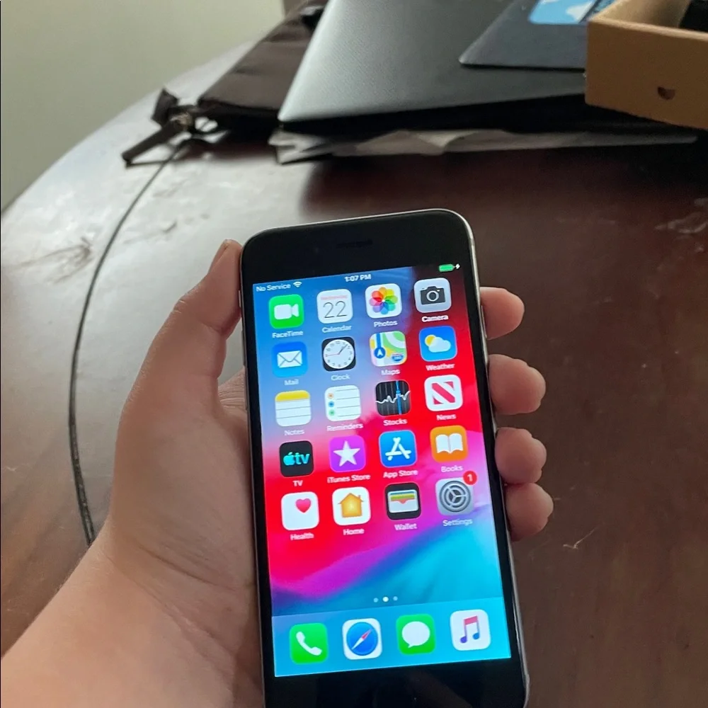 Apple iPhone with Black and Silver Design